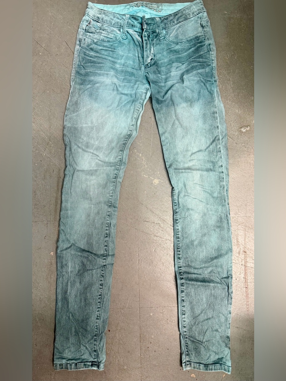 Robin's Jean woman Skinny Jeans in Light Teal Wash